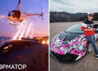 Взорвал Lamborghini фейерверком с вертолета: американскому блогеру грозит тюрьма за видео на YouTube с масштабным трюком