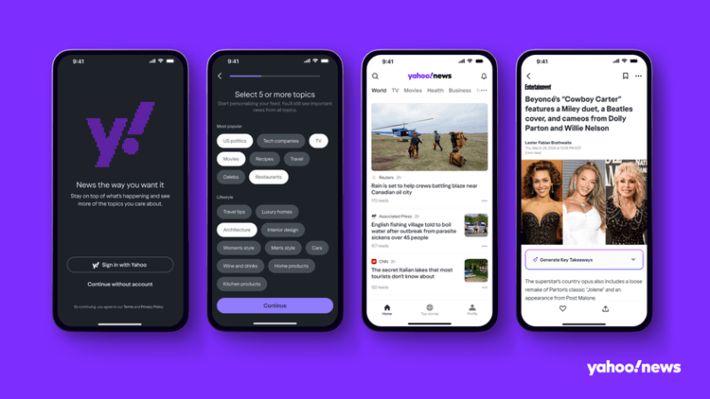 Yahoo встроила искусственный интеллект в свое приложение Yahoo News: теперь оно может выводить кликбейтные заголовки