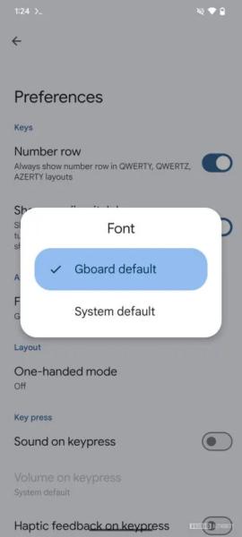 Gboard может вскоре получить новую функцию настройки шрифта