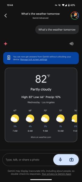 Gemini теперь может отвечать на общие вопросы на заблокированном экране Android