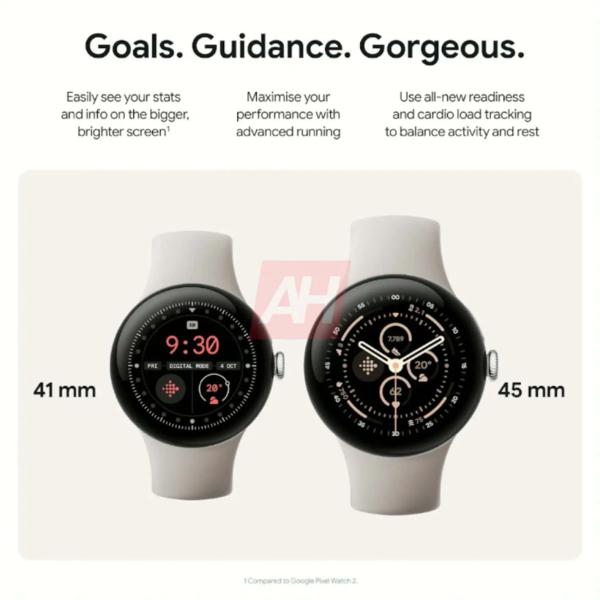 Google Pixel Watch 3 появились на официальных промо-изображениях