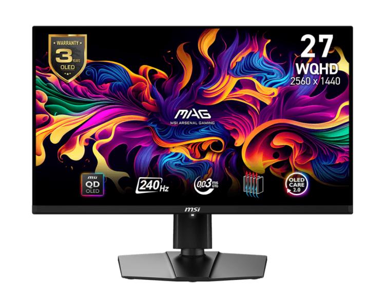MSI показала новый игровой монитор MAG с 27-дюймовым QD-OLED-экраном на 240 Гц за $699