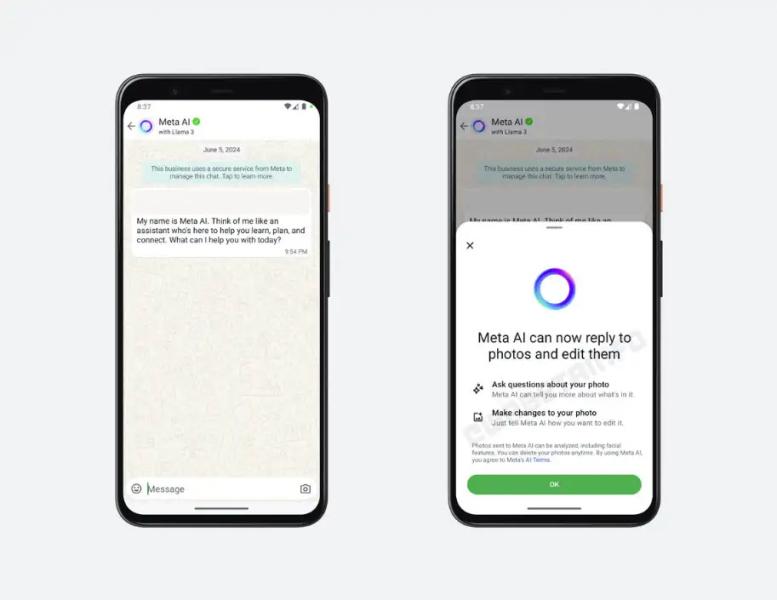 Новая функция WhatsApp позволит Meta AI редактировать фотографии вместо пользователей