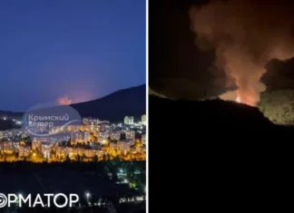 Пламя до небес: в оккупированной Алуште вспыхнул газораспределительный узел (видео)
