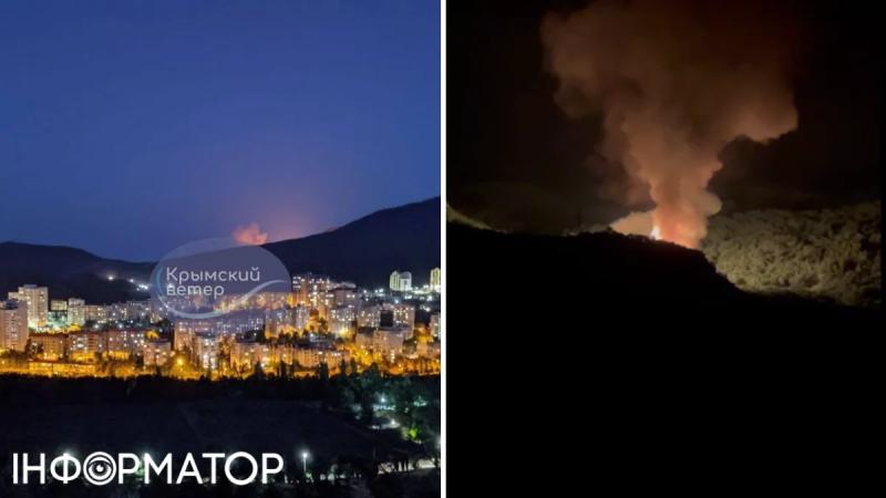 Пламя до небес: в оккупированной Алуште вспыхнул газораспределительный узел (видео)