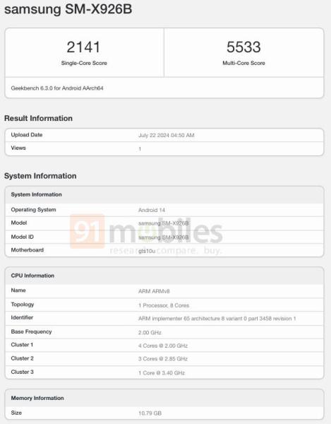 Подтвреждено: Samsung Galaxy Tab S10 Ultra будет работать на процессоре MediaTek Dimensity 9300+