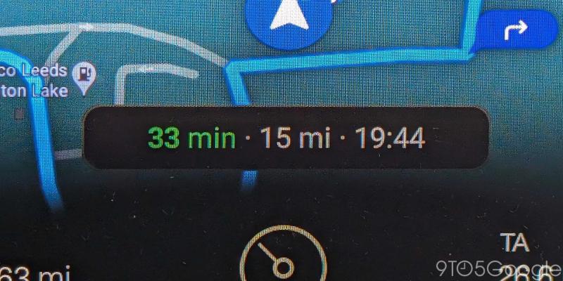 Android Automotive теперь показывает расстояние и время прибытия с помощью Google Maps