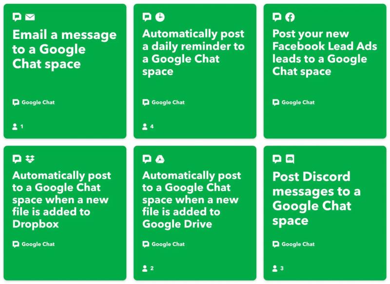 Google Chat теперь поддерживает интеграцию с IFTTT