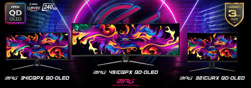 MSI представила геймерский 32-дюймовый QD-OLED монитор с изогнутым экраном и защитой от выгорания