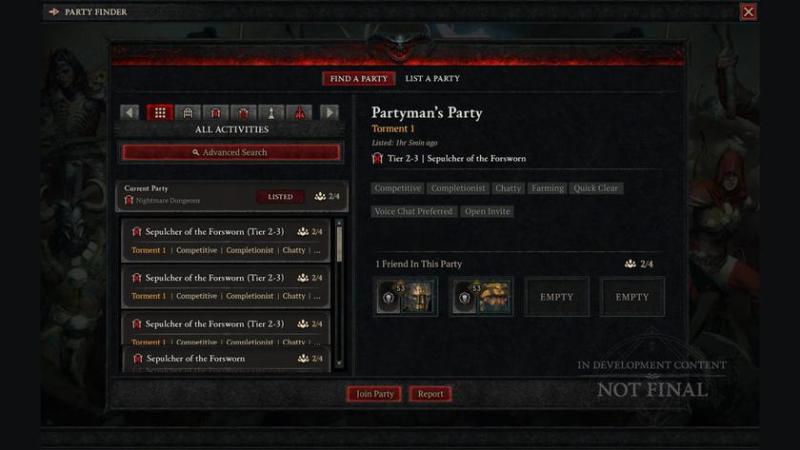 В Diablo IV вместе с Season 6 появится функция поиска игроков в вашу группу Party Finder