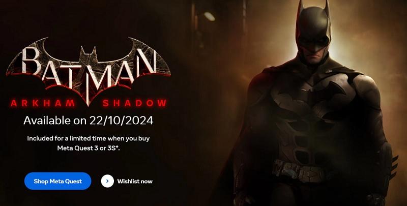 Раскрыта дата релиза VR-игры Batman: Arkham Shadow — амбициозного эксклюзива гарнитуры Meta Quest 3