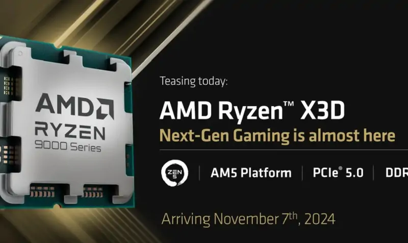 AMD анонсировала презентацию процессоров нового поколения Ryzen 9000 X3D