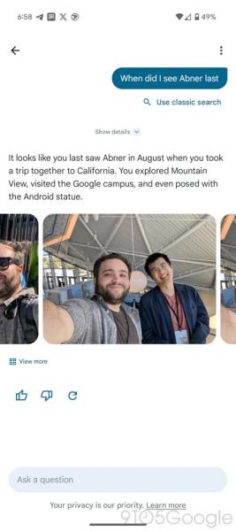 Google Photos запускает новую функцию Ask Photos с Gemini для некоторых пользователей в США