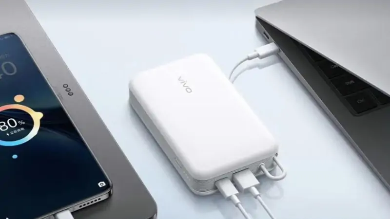 Vivo выпустит два новых Power Bank со встроенными кабелями и быстрой зарядкой до 45 Вт