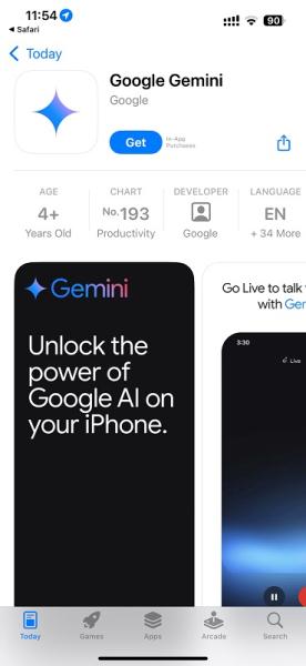 Google выпустил отдельное приложение ИИ-ассистента Gemini для iOS