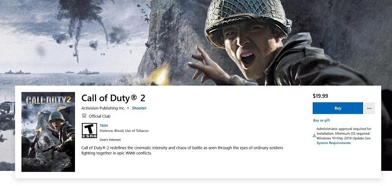 Культовая Call of Duty 2 и еще две части серии могут в ближайшее время появится в Xbox Game Pass