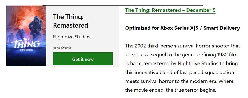 Microsoft раскрыла тайну Nightdive Studios: ремастер хоррора The Thing может выйти уже 5 декабря