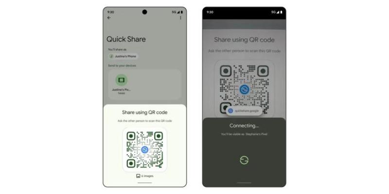 Google начинает распространять в Quick Share обмен файлами с помощью QR-кодов