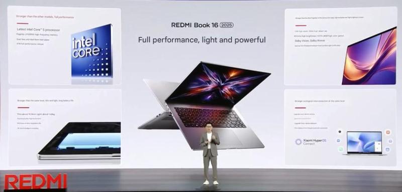 Xiaomi представила RedmiBook (2025): тонкие ноутбуки с Intel Core 5-220H, 19 часами автономности и дисплеями 2.8K