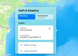 Apple Maps заменила название Мексиканского залива не только для пользователей США, но и во всем мире