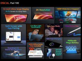 Выпущен бюджетный 12-дюймовый планшет OSCAL Pad 100 с искусственным интеллектом