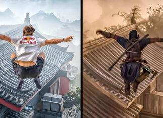 Не вздумайте повторить! Команда паркурщиков из Red Bull Gaming воспроизвела опасные трюки из Assassin’s Creed: Shadows