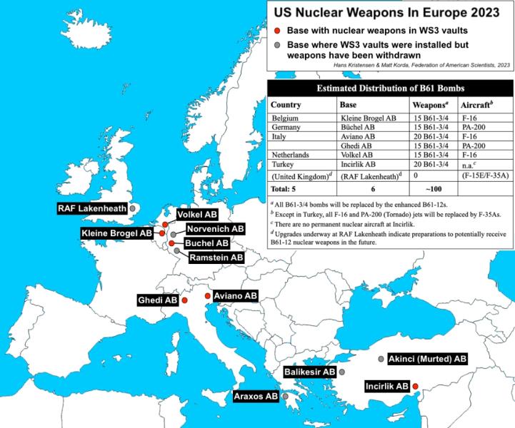 США могут вернуть ядерное оружие в Великобританию впервые за 20 лет