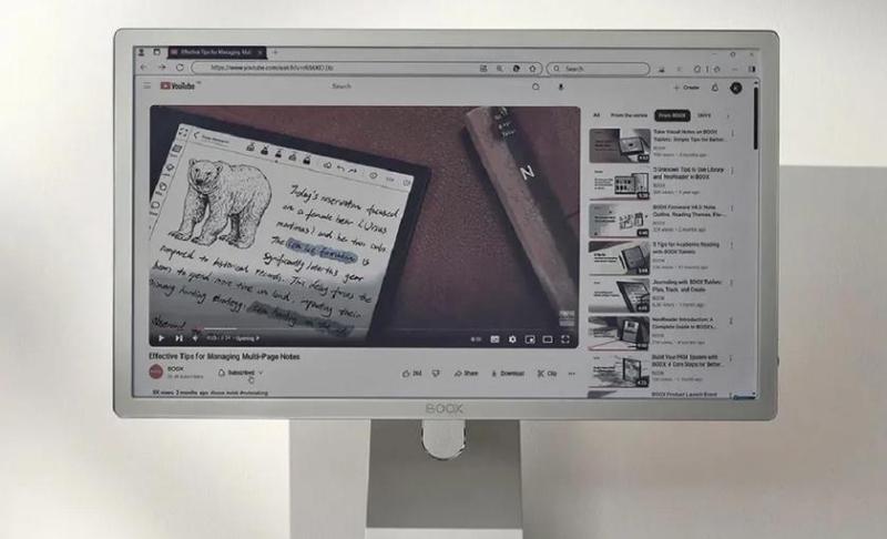 Boox представила Mira Pro Color — первый монитор с цветным E-Ink-экраном