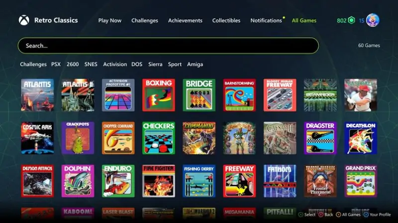 Неожиданный подарок от Microsoft: подписчики Game Pass получили Retro Classics — коллекцию из 50 классических игр, изданных Activision в 80-х и 90-х годах