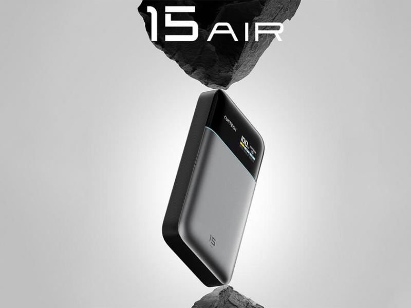 Power Bank Cuktech 15 Air получил тонкий дизайн и быструю зарядку до 50 Вт
