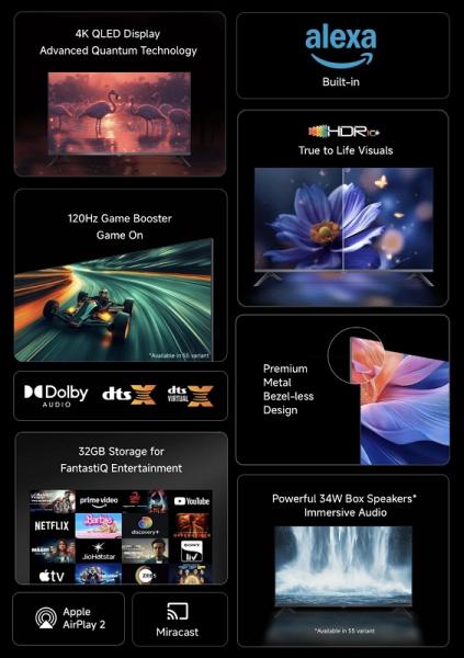 Xiaomi представила две модели QLED-телевизоров FX Pro 2025 с 4K разрешением  и доступной ценой