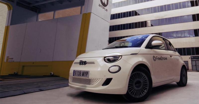 Fiat испытывает в Мадриде технологию замены батарей за пять минут