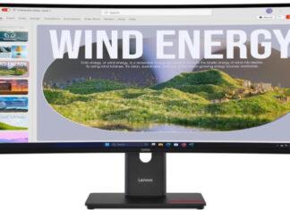 Lenovo выпустила 34″ изогнутый монитор ThinkVision T34WD-40 с широким набором портов и отличной ценой