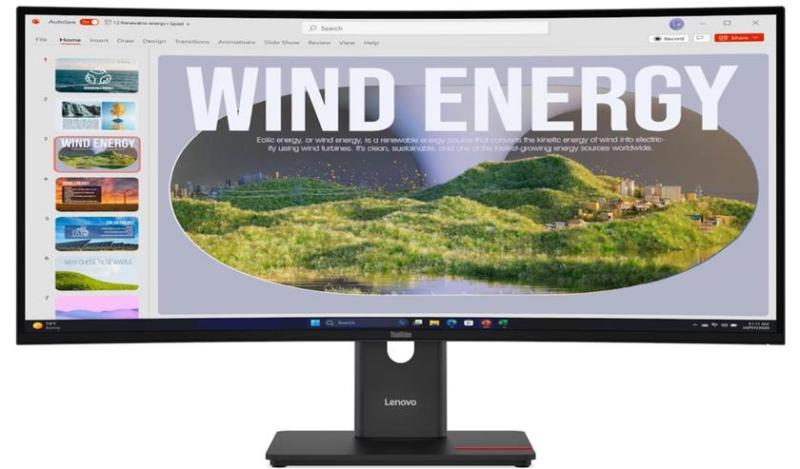 Lenovo выпустила 34″ изогнутый монитор ThinkVision T34WD-40 с широким набором портов и отличной ценой