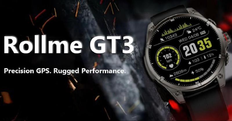 Представлены доступные смарт-часы Rollme GT 3 с огромной автономностью, расширенной GPS-навигацией и сотней спортивных режимов