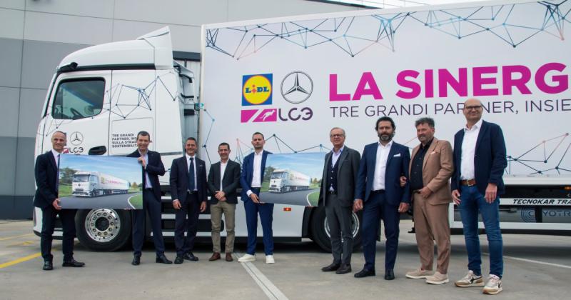Сеть супермаркетов Lidl стала первым пользователем электрического Mercedes-Benz eActros 600 в Италии
