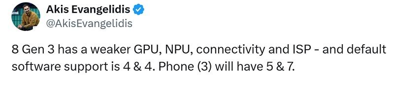 Жизнь Nothing Phone (3) будет долгой: смартфон получит пять лет обновлений Android и семь лет патчей безопасности