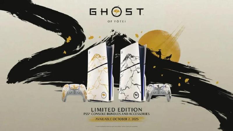 Эстетика Sony выходит на новый уровень: представлены лимитированные версии PlayStation 5 и DualSense в стиле Ghost of Yotei