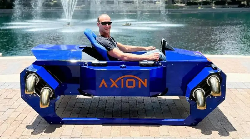 Компания FusionFlight представила Axion – летательный аппарат с восемью микротурбинами и возможностью вертикального взлета и посадки