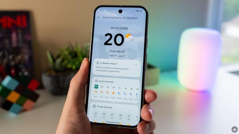 Pixel Weather на Pixel 8 и 8a теперь показывает прогнозы с ИИ