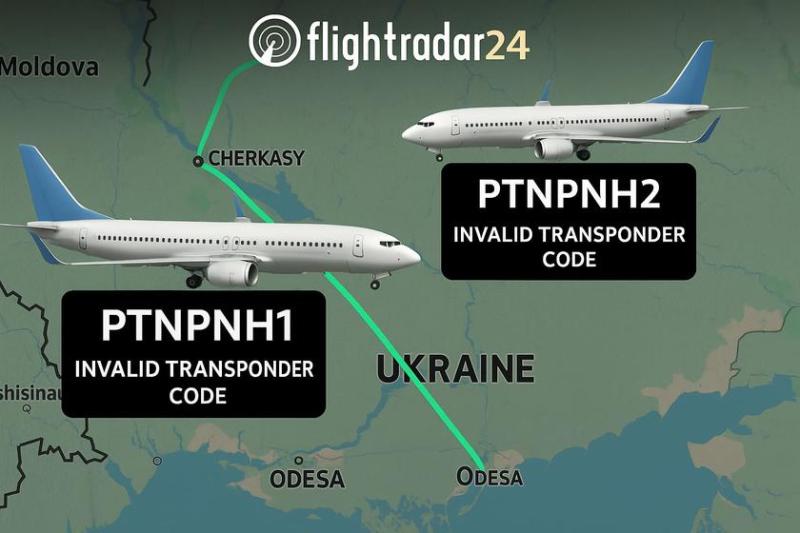 В небе над Украиной летают гражданские самолеты с оскорбительными для Путина кодами PTNPNH