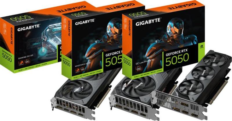 Видеокарта для скромных, но амбициозных: GIGABYTE показала GeForce RTX 5050, с AI и DLSS 4