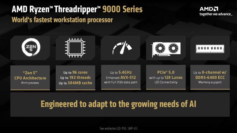 Вышел AMD Ryzen Threadripper Pro 9000WX - 96 ядер за $11 700