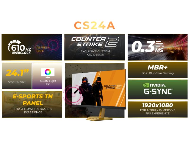 AOC и разработчики Counter Strike 2 создали монитор Agon Pro CS24A