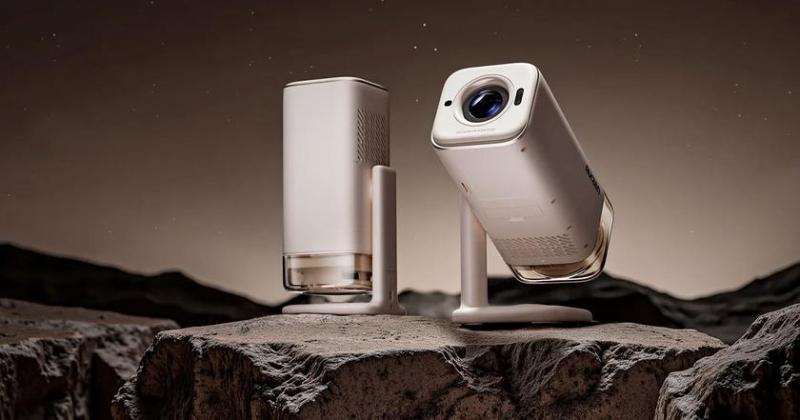 Aurzen BOOM Air — портативный проектор с Dolby Audio, Google TV и поворотной платформой 110°