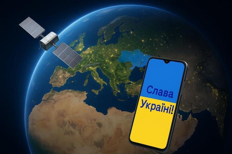 Киевстар протестировал Starlink Direct to Cell: первое SMS по спутнику - "Слава Украине!"