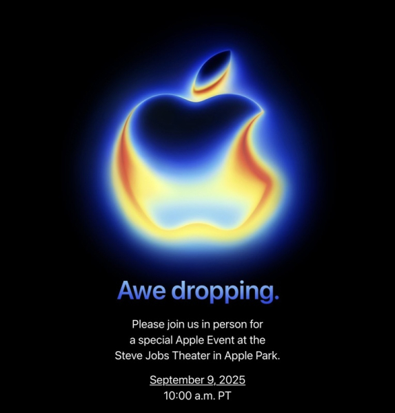 логотип Apple в инфракрасном спектре