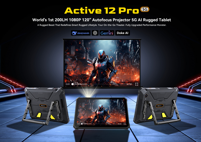 Представлен планшет Blackview Active 12 Pro с защищенным корпусом, проектором и сетью 5G – фото 5