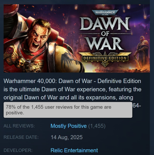 Демонстрация графики Dawn of War