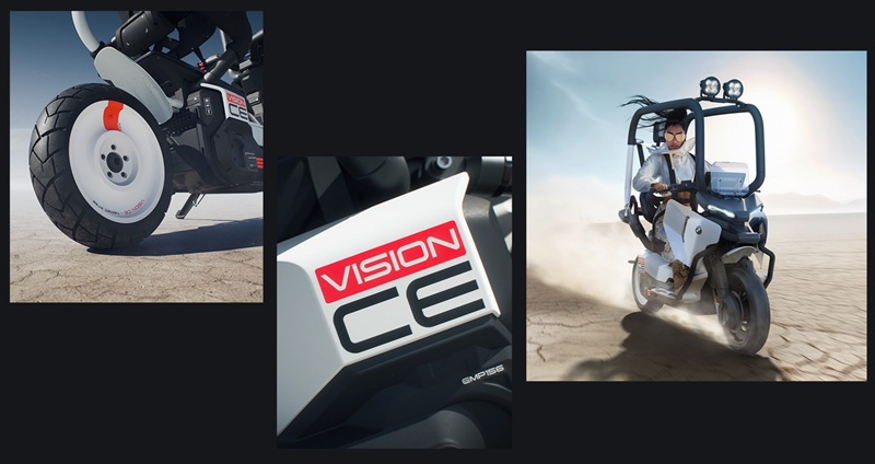 BMW показала Motorrad Vision CE — футуристичный концепт электробайка с акцентом на безопасность